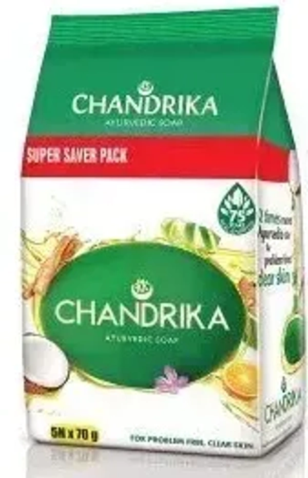 Chandrika Ayurvedic Soap Super Saver Pack, 350g