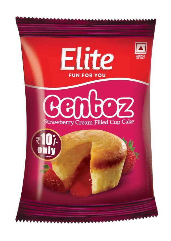 Elite Centoz Strawberry Cream Filled Cup Cake - 30g