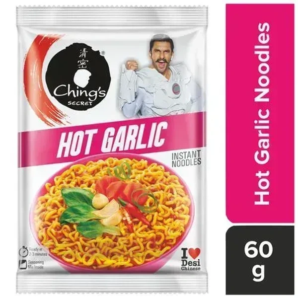 Ching's Secret Instant Noodles Hot Garlic Pouch, 60g