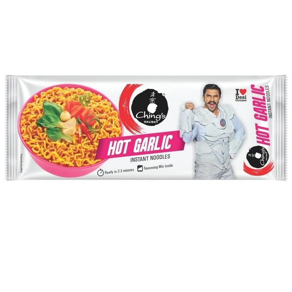 Ching's Secret Instant Noodles Hot Garlic Four Pack, 240g