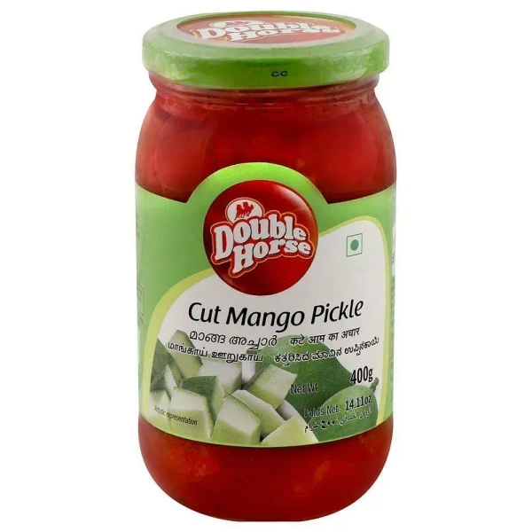 Double Horse Cut Mango Pickle Bottle, 400g