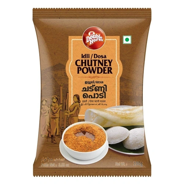 Double Horse Idly / Dosa Chutney Powder Pouch, 100g