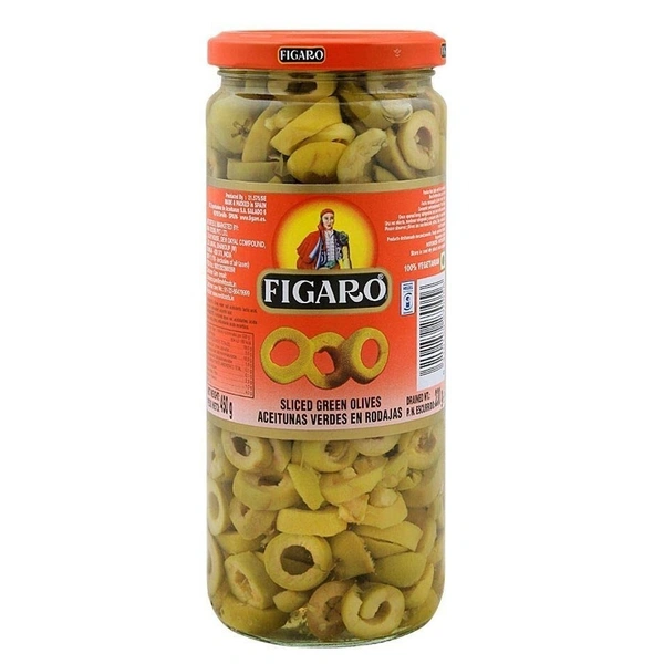 Figaro Pitted Green Olives, 450g