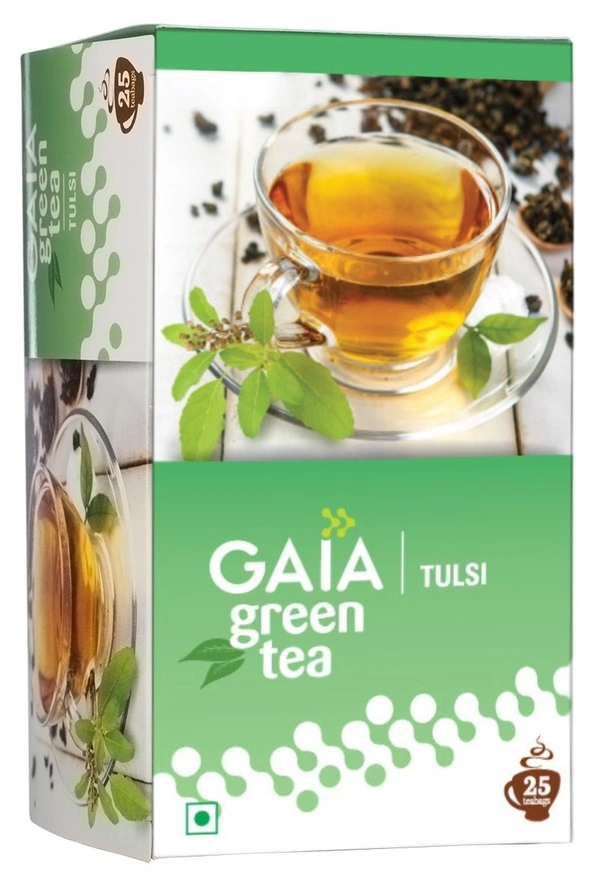 Gaia Green Tea Tulsi 25 Bags