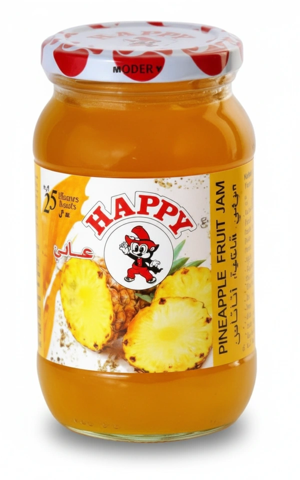 Happy Pineapple Fruit Jam Pet Jar, 500g
