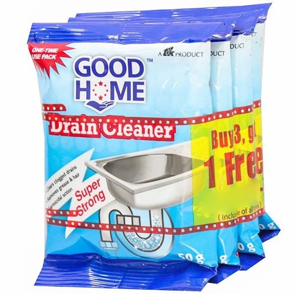 Good Home Drain Cleaner Super Strong Pack of 4x50g, 250g