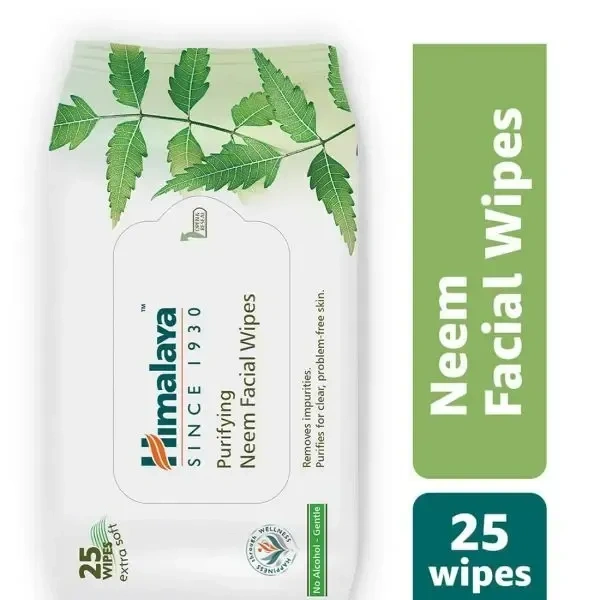 Himalaya Neem Facial Wipes Purifying, 25 Nos