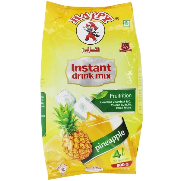 Happy Instant Drink Mix Pineapple (Pouch) 125g