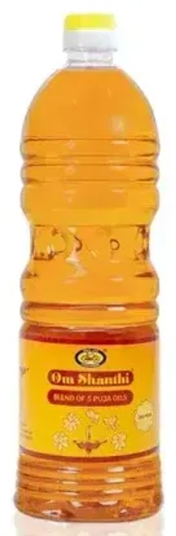 Om Shanthi Pure Puja Jasmine Free With Cotton Wicks, 1 ltr