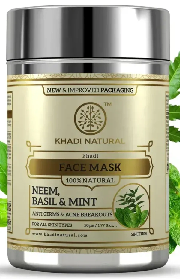 Khadi Herbal Neem Basil and Mint Face Mask, 50g