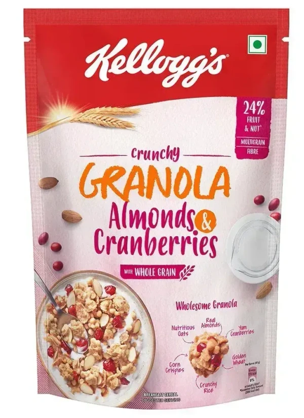 Kellogg's Crunchy Granola Almonds& Canberries, 460g