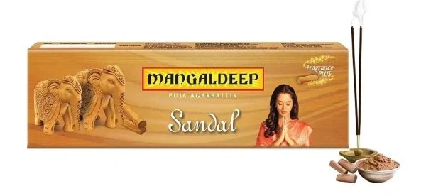 Mangaldeep Flora Sandal Agarbatti (14 Stick), 14 sticks