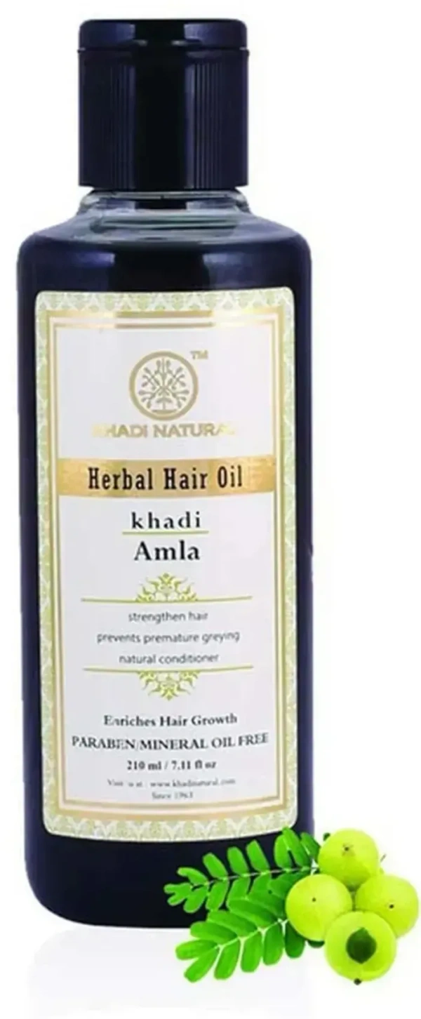 Khadi Herbal Pure Amla Hair Oil Paraben Mineral Oil Free, 210ml