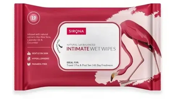 BodyGuard Intimate Wet Wipes by Sirona, 10 wipes