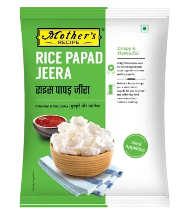 Mothers Rice Pappad Garlic, 100g