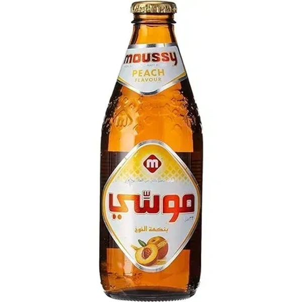 Moussy Peach Flavour Non Alcoholic Malt Beverage, 330ml
