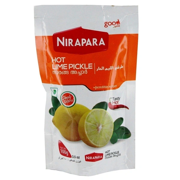 Nirapara Hot Lime Pickle Pouch, 100g