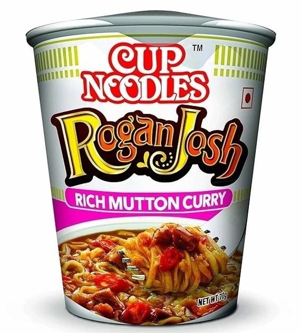 Nissin Top Ramen New Masala Noodles Rich Mutton Curry Cup, 70g