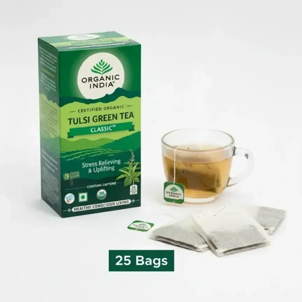 Organic India Tulsi Green Tea Classic, 25 Bags