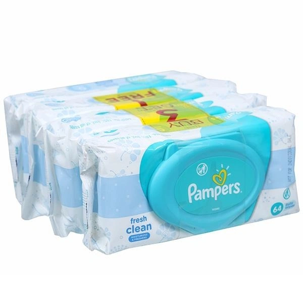 Pampers Fresh Clean Baby Wipes (Buy 3 Packs Get 1), 256 wipes