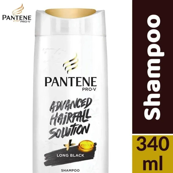 Pantene Advanced Hairfall Solution Hair Shampoo - Long Black, 340ml