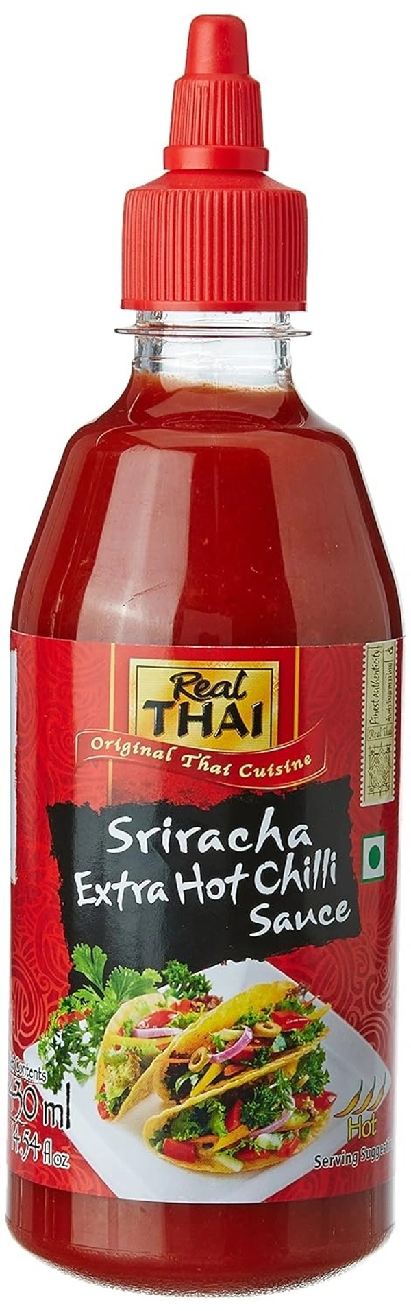 Real Thai Sriracha Extra Hot Chilli Sauce, 430ml