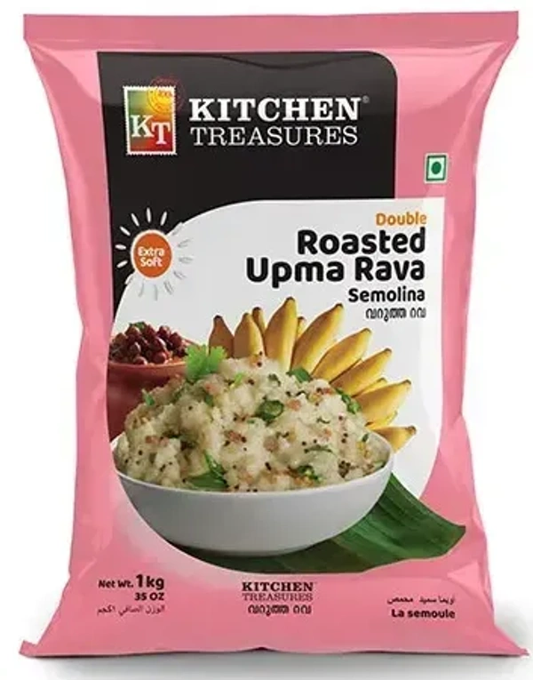 Kitchen Treasures Double Roasted Upma Rava, 500g