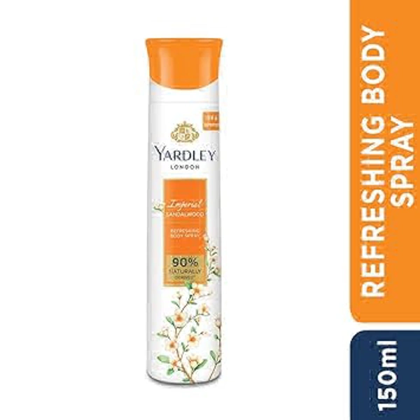 Yardley London Imperial Sandal Wood Refreshing Body Spray, 150ml