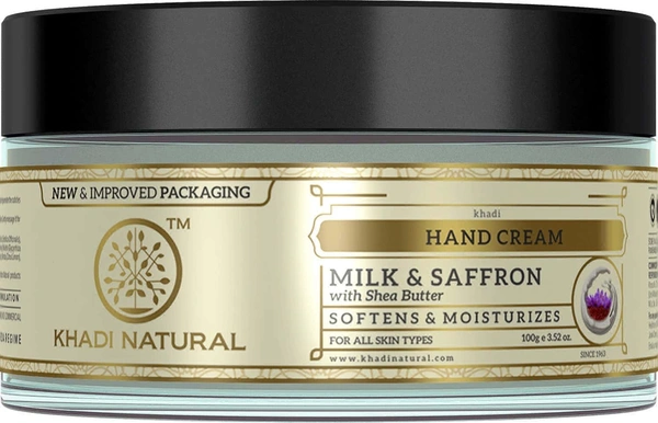 Khadi Herbal Milk and Saffron Hand Cream, 100g