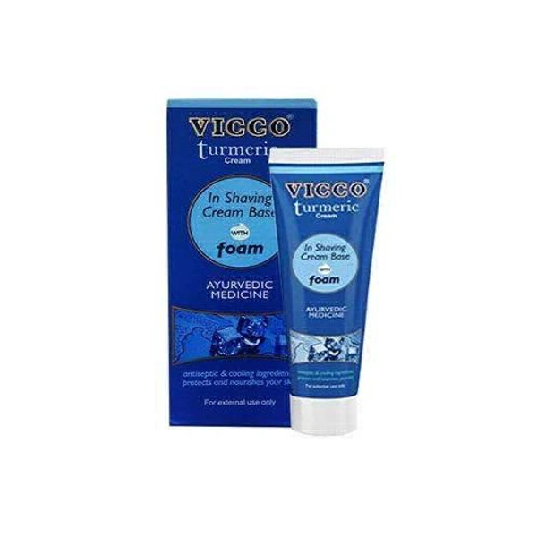 Vicco Turmeric Cream In Shaving Cream Base With Foam Ayurvedic Medicine, 30g