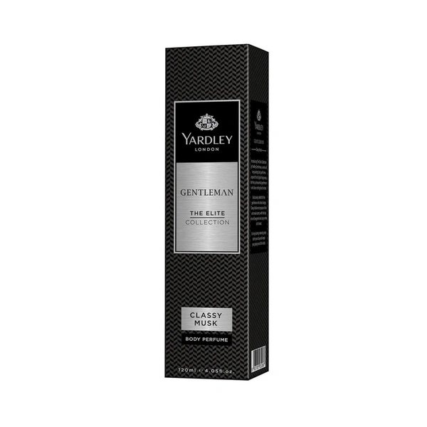 Yardley London Body Perfume Classy Musk Gentleman, 120ml