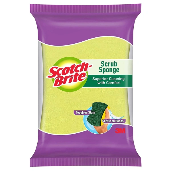 Scotch Brite Scrub Sponge Tough on Stains Gentle on Hands, 1 pcs