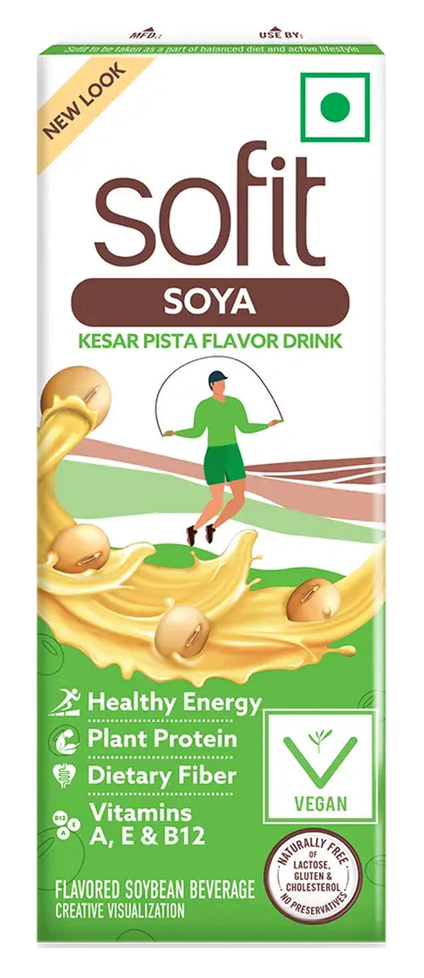Sofit Soya Milk Kesar Pista, 200ml