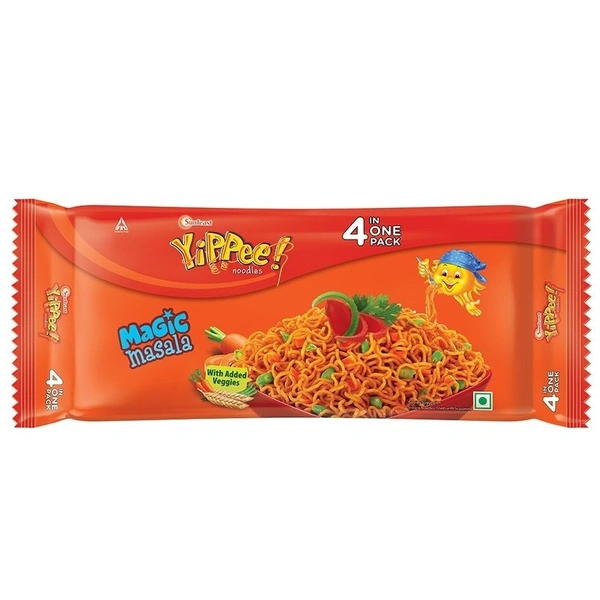Sunfeast Yippee Noodles Magic Masala Four in One Pack Pouch, 280g