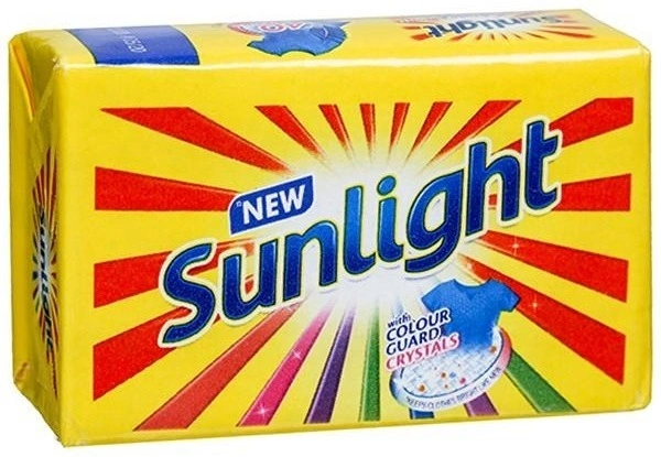 Sunlight With Colour Guard Crystals Detergent Bar, 150g