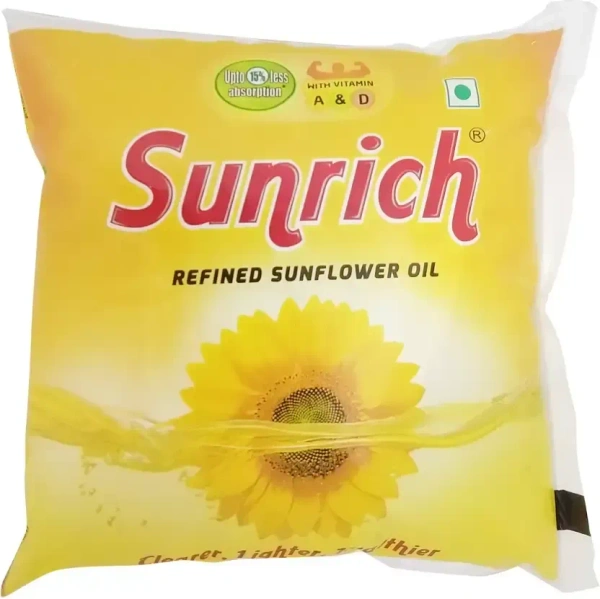 Sunrich Refined Sunflower Oil Pouch, 500ml