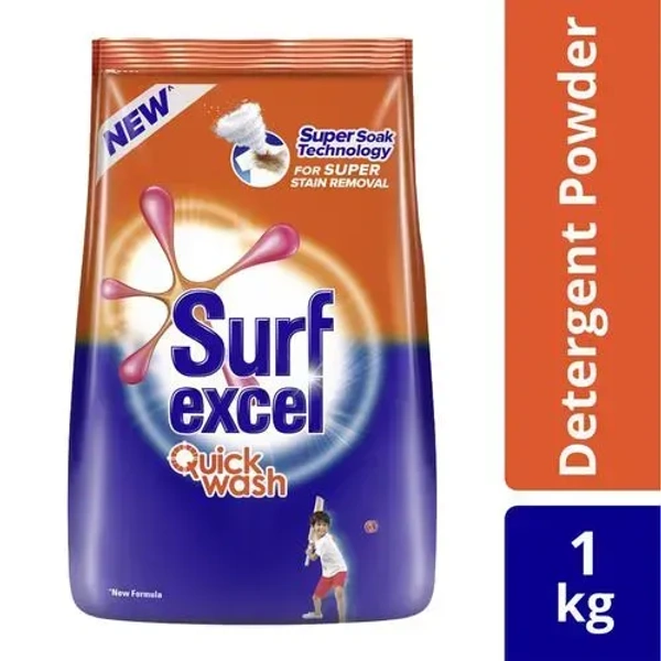 Surf Excel Quick Wash Detergent Powder, 1 kg