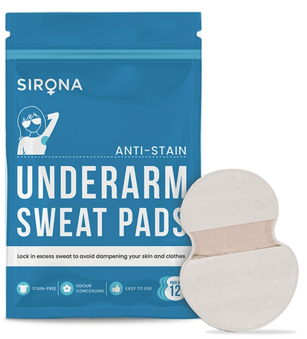 Sirona Under Arm Sweat Pads for Men and Women (12 Nos), 12 pads