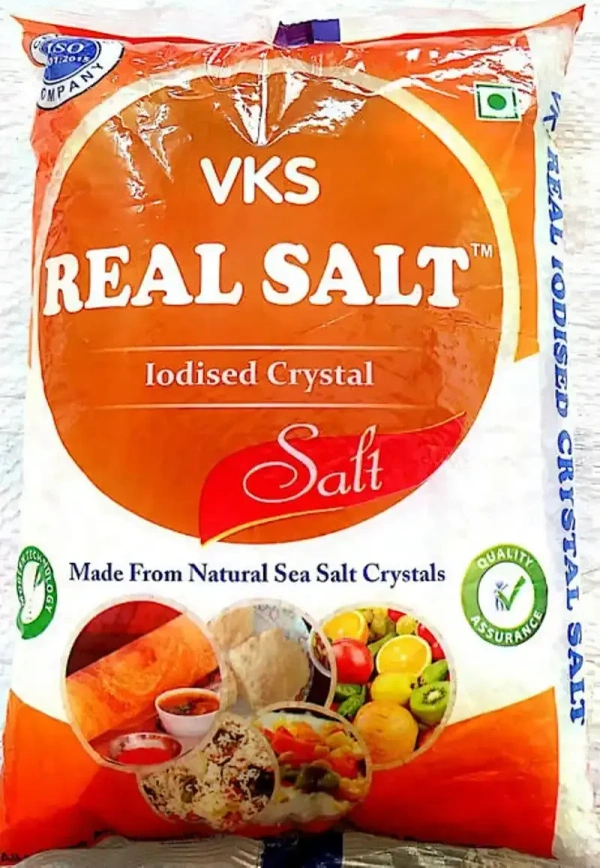 VKS Real Salt Refined Iodised Salt, 1 kg