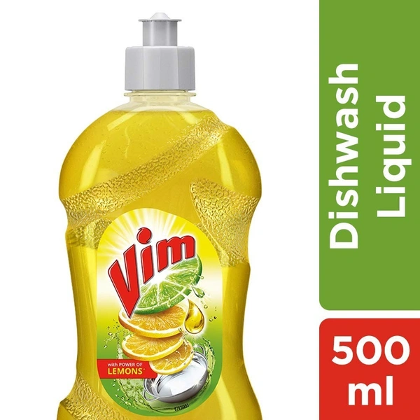 Vim Dishwash Liquid Lemon, 500ml