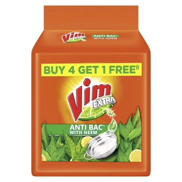 Vim Extra Anti Bac With Neem Buy 4 Get 1 Free, 1 pcs