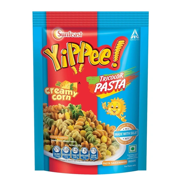 Sunfeast Yippee Pasta Tricolor Creamy Corn, 65g