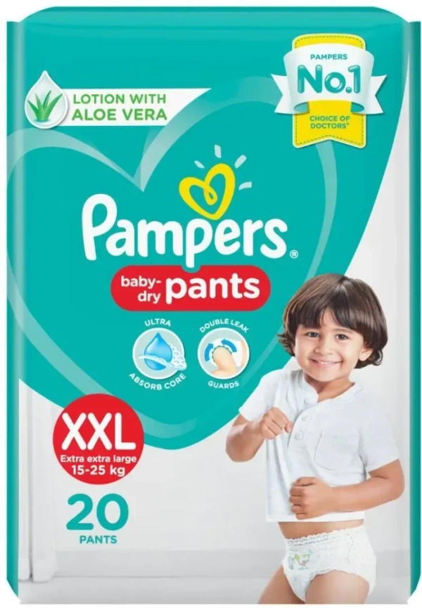 Pampers Baby Dry Pants XXL Double Extra Large (20 Pants), 20 pants