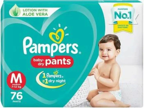 Pampers Diapers Baby Dry Pants Medium, 7 pants