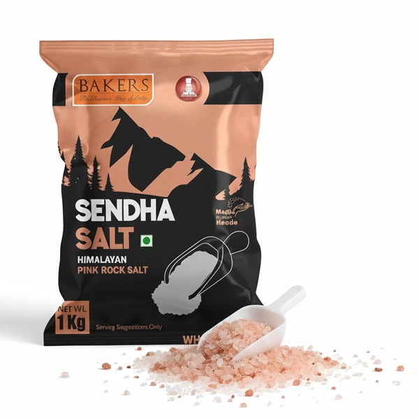 Bakers Sendha Himalayan Pink Rock Salt Pouch, 1 kg