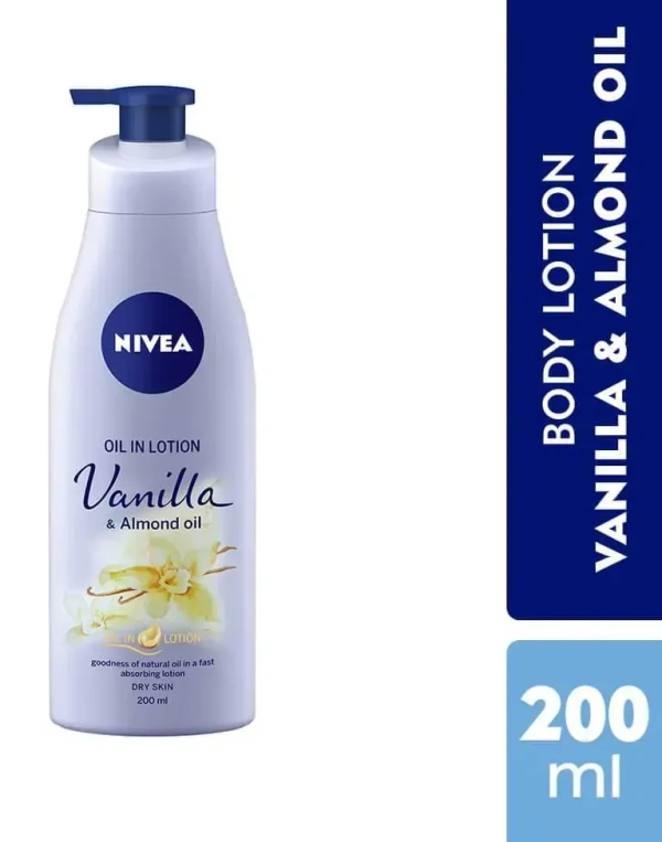 Nivea Body Lotion Vanilla Almond Oil, 200ml