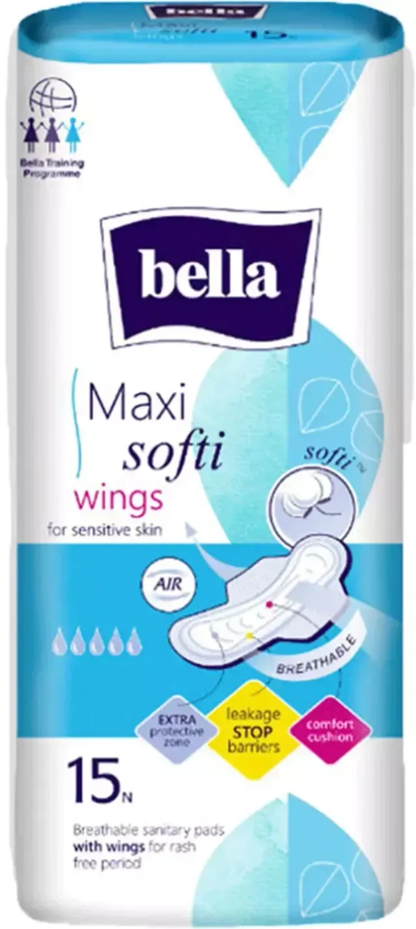 Bella Maxi Softi Wings, 15 Pads
