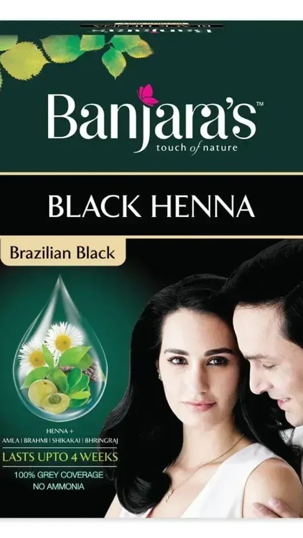 Banjara's Brazilian Black Henna, 1 Box