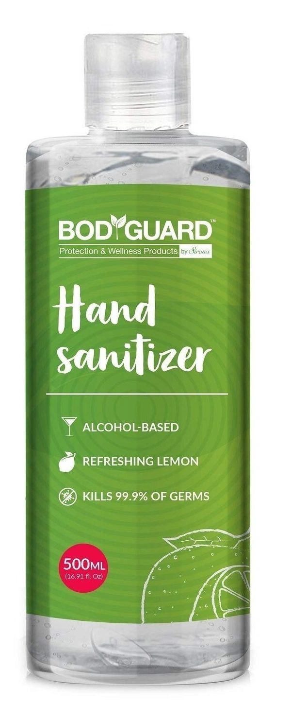 BodyGuard Alcohol Based Hand Sanitizer with Refreshing Lemon, 500ml
