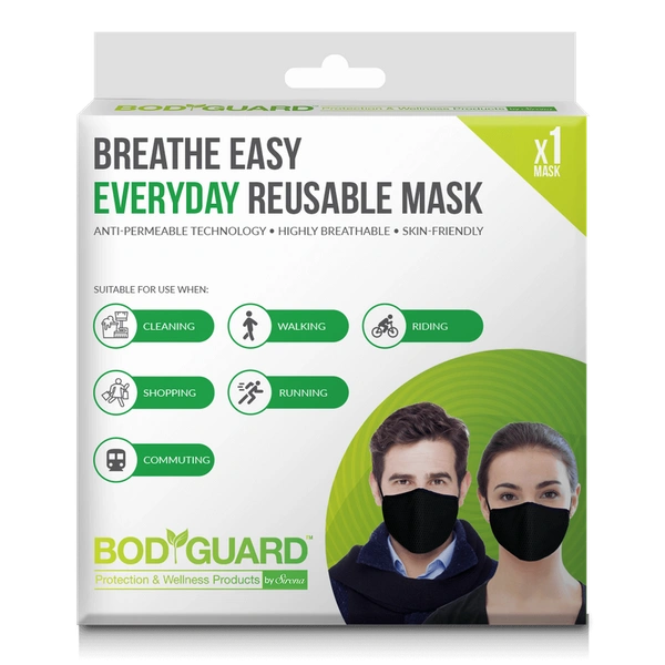 BodyGuard Breathe Easy Everyday Reusable Anti Pollution Mask, 1 pcs
